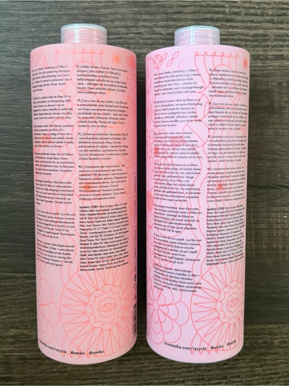 NWT Amika Vault Color Lock Shampoo And Conditioner - 1 Liter / 33.8 Ounces